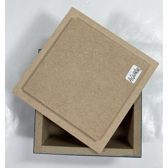 Hubertoucourt Eric Godin Aquarius Wood Trinket Box - Picture 5 of 7